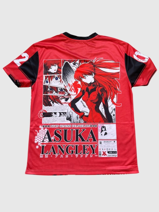 "Neon Genesis Evangelion" anime uslubidagi zamonaviy futbolka