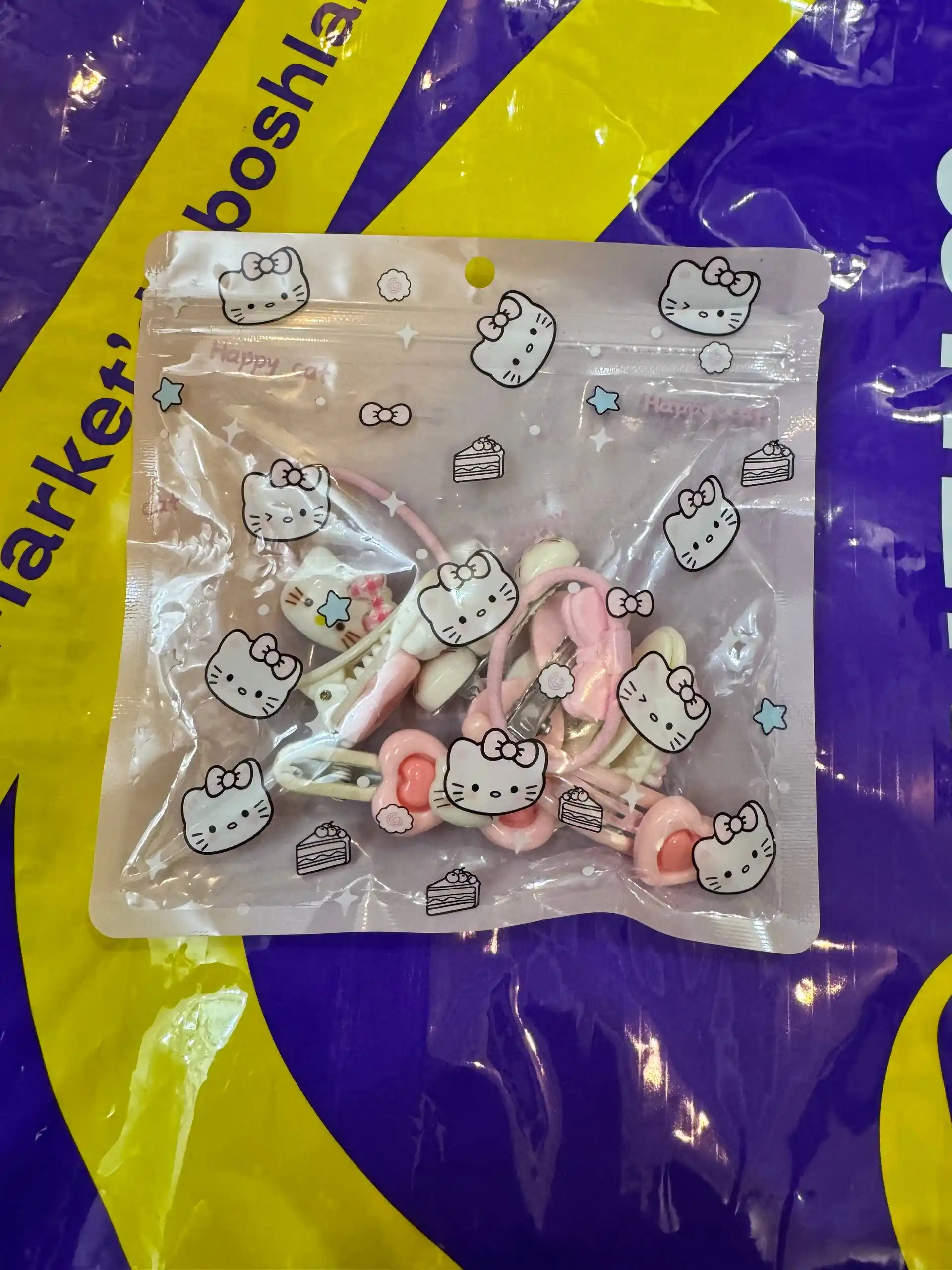 Набор заколок Hello Kitty для девочек, разные