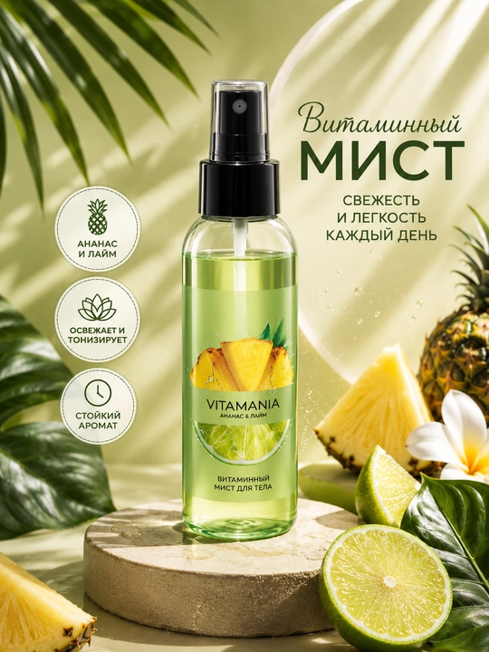 Парфюмированный мист-спрей для тела женский, освежающий, с приятным ароматом, 100 мл - 