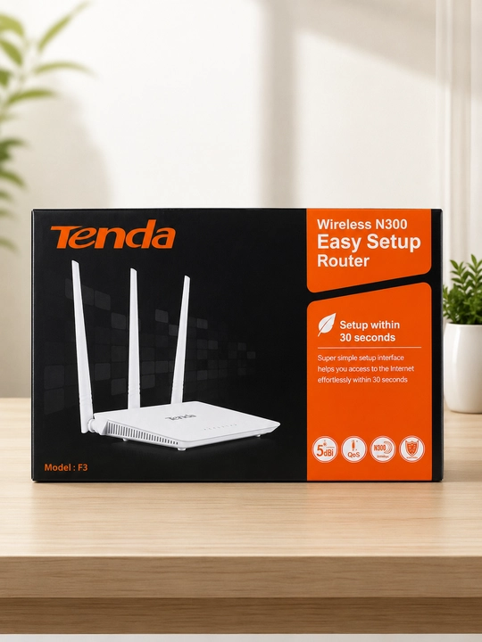 Wi-Fi роутер Tenda F3 N300 300 Мбит/с, 3 антенны, 2,4 ГГц