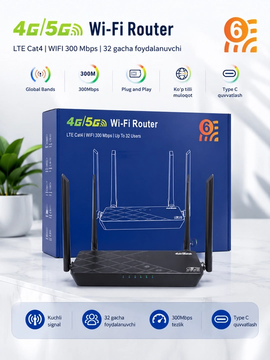 Wi-Fi роутер Tenda F3 N300 300 Мбит/с, 3 антенны, 2,4 ГГц