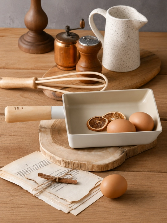 NEOFLAM FIKA Omlet uchun tova, 15 sm, quyma alyuminiydan, tubi induksion, qopqoqsiz