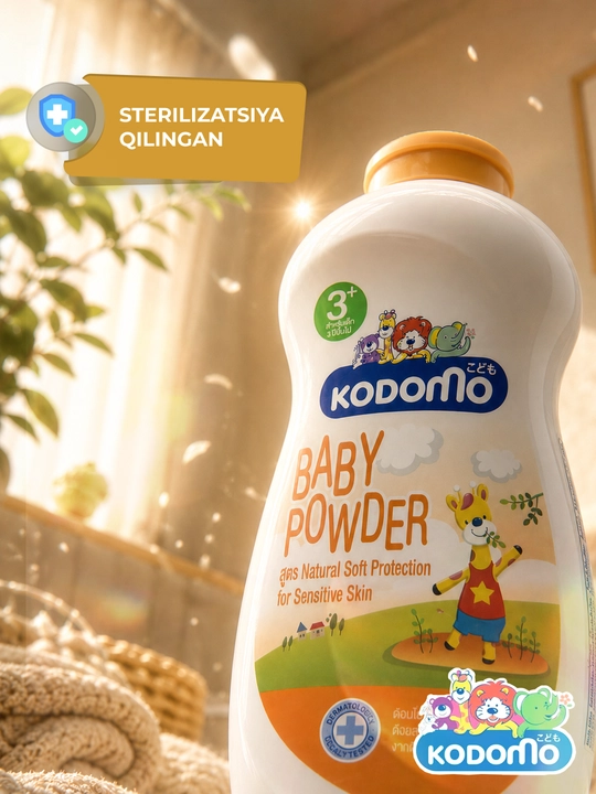 Детская присыпка и пудра рассыпчатая Kodomo Extra Mild от сыпи, 3+