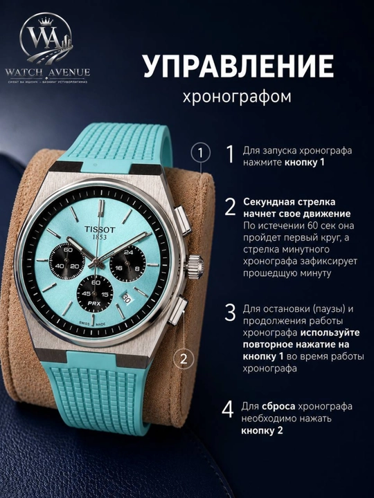 Мужские часы Tissot PRX хронографа