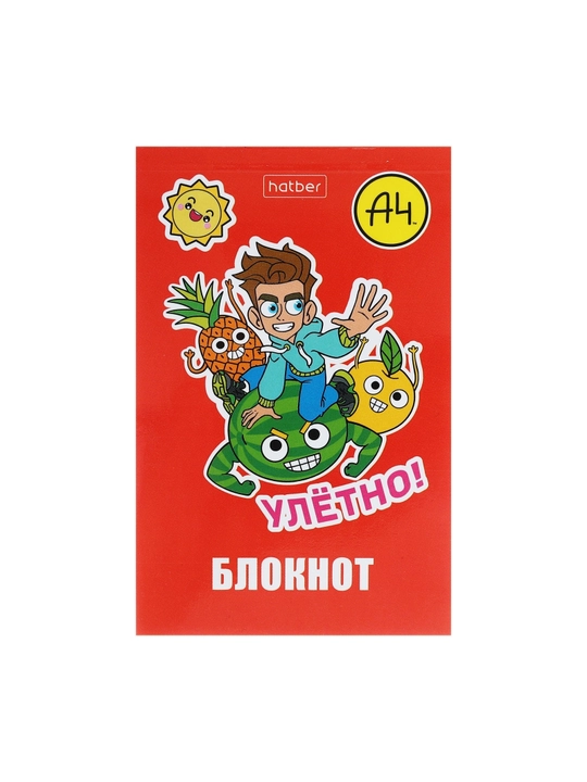 Блокнот А7, 48 листов, в клетку, на склейке, Влад А4