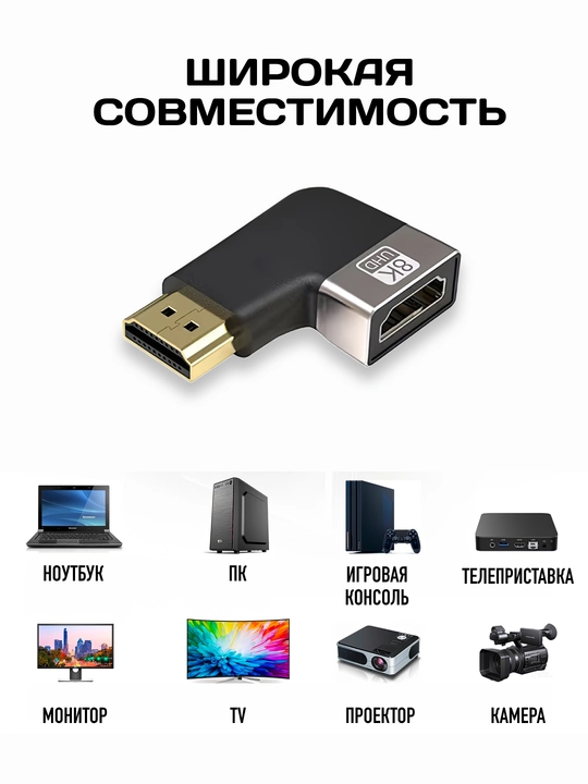 HDMI, Mini HDMI va Micro HDMI adapteri, HDMI 2.1, 8K UHD, HDR, 48 Gbit/s gacha