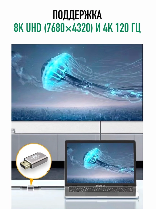 HDMI, Mini HDMI va Micro HDMI adapteri, HDMI 2.1, 8K UHD, HDR, 48 Gbit/s gacha
