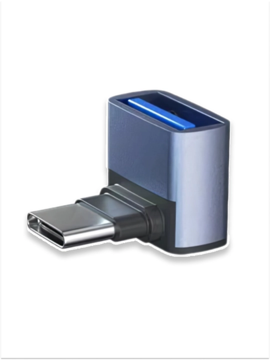 USB Type-C ↔ USB-A 3.2 OTG adapter, zaryadlash va ma'lumot uzatish uchun, 10 Gbit/s