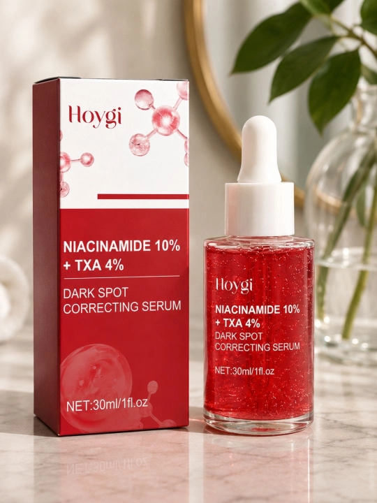 Yuz uchun serum, vitamin C, vitamin E, retinol, niatsinamid, peptid, kofe yog‘i - 