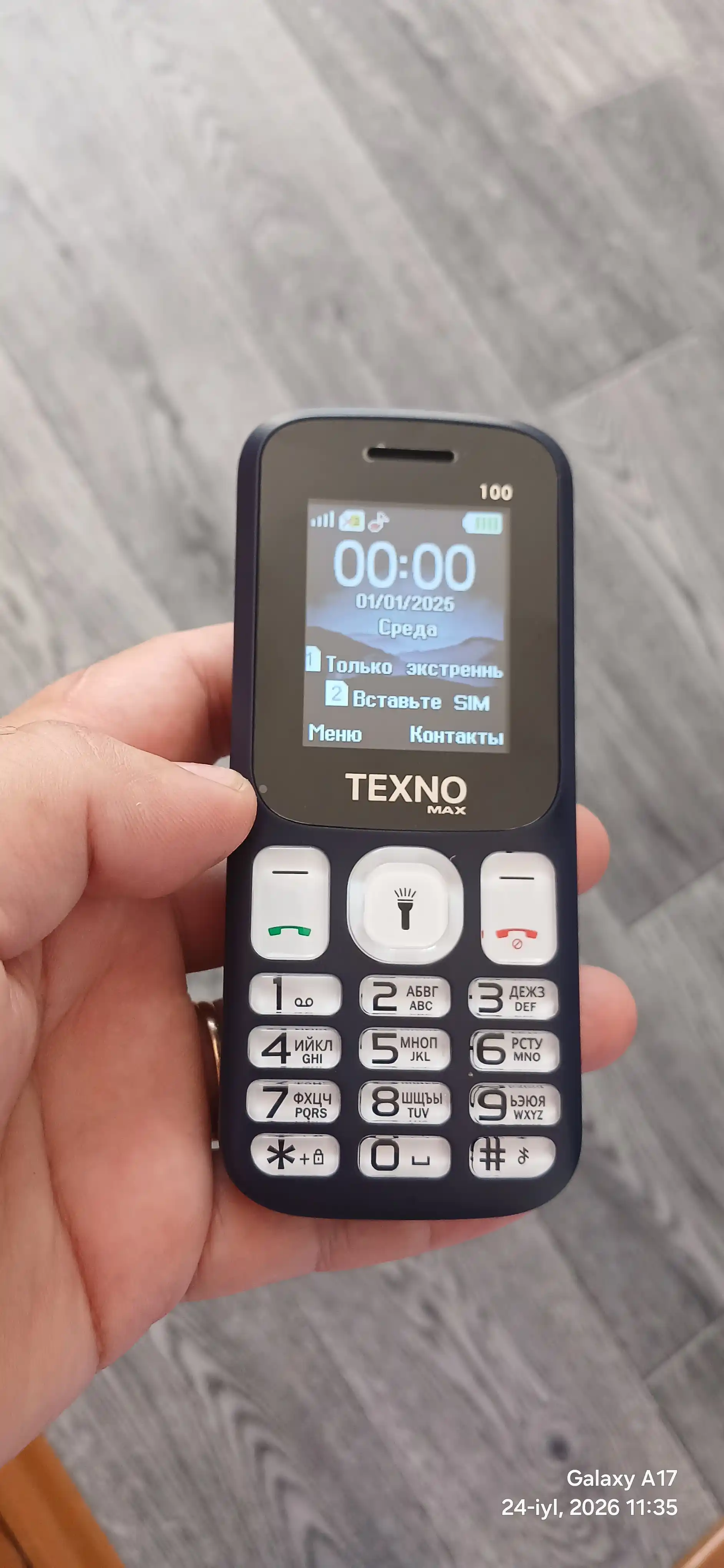 Knopkali Telefon Texnomax 100 Protsessor SPD 6533, 2 sim karta, FM radio, MP3, Ovoz yozish
