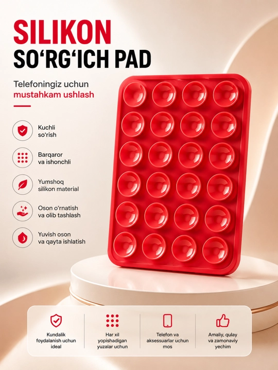 Telefon uchun silikon vakuumli prokladka - 