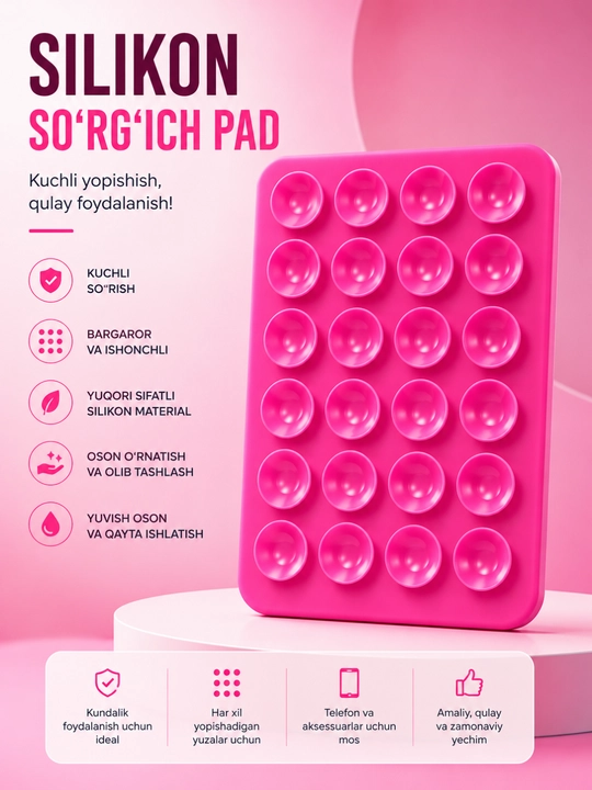 Telefon uchun silikon vakuumli prokladka - 