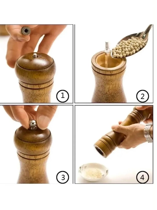 Мельница для перца деревянная механическая