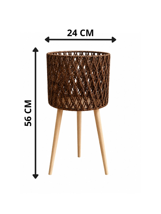 O‘simliklar uchun stoykali dekorativ to‘qilgan kashpo