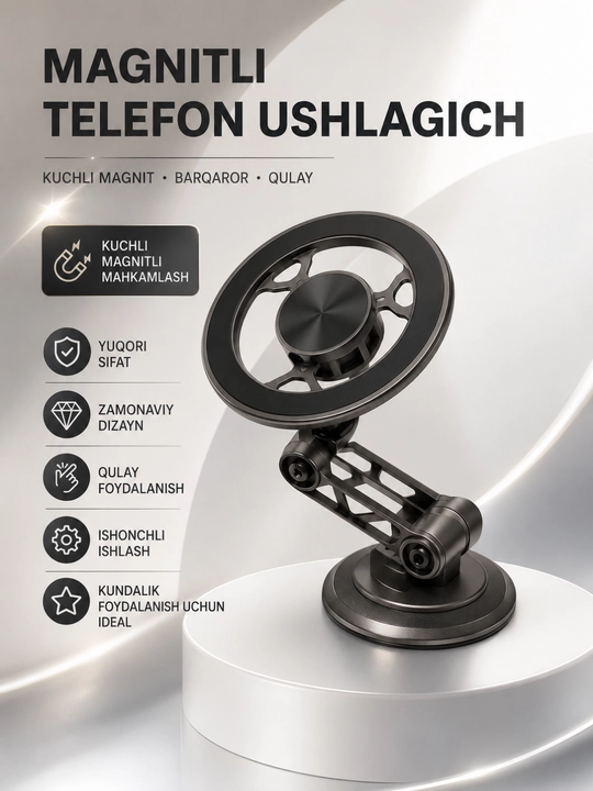 Magnitli telefon tutqichi 360° burilish - 
