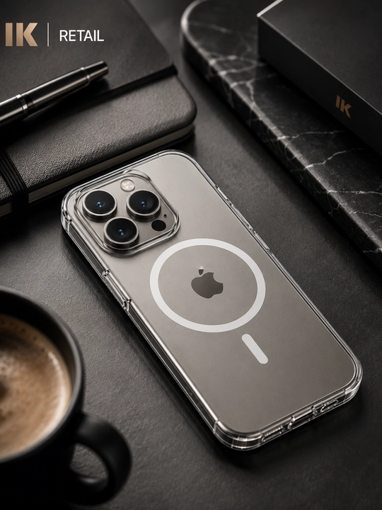 IPhone 15 Pro uchun shaffof MagSafe g‘ilof, magnitli quvvatlash bilan