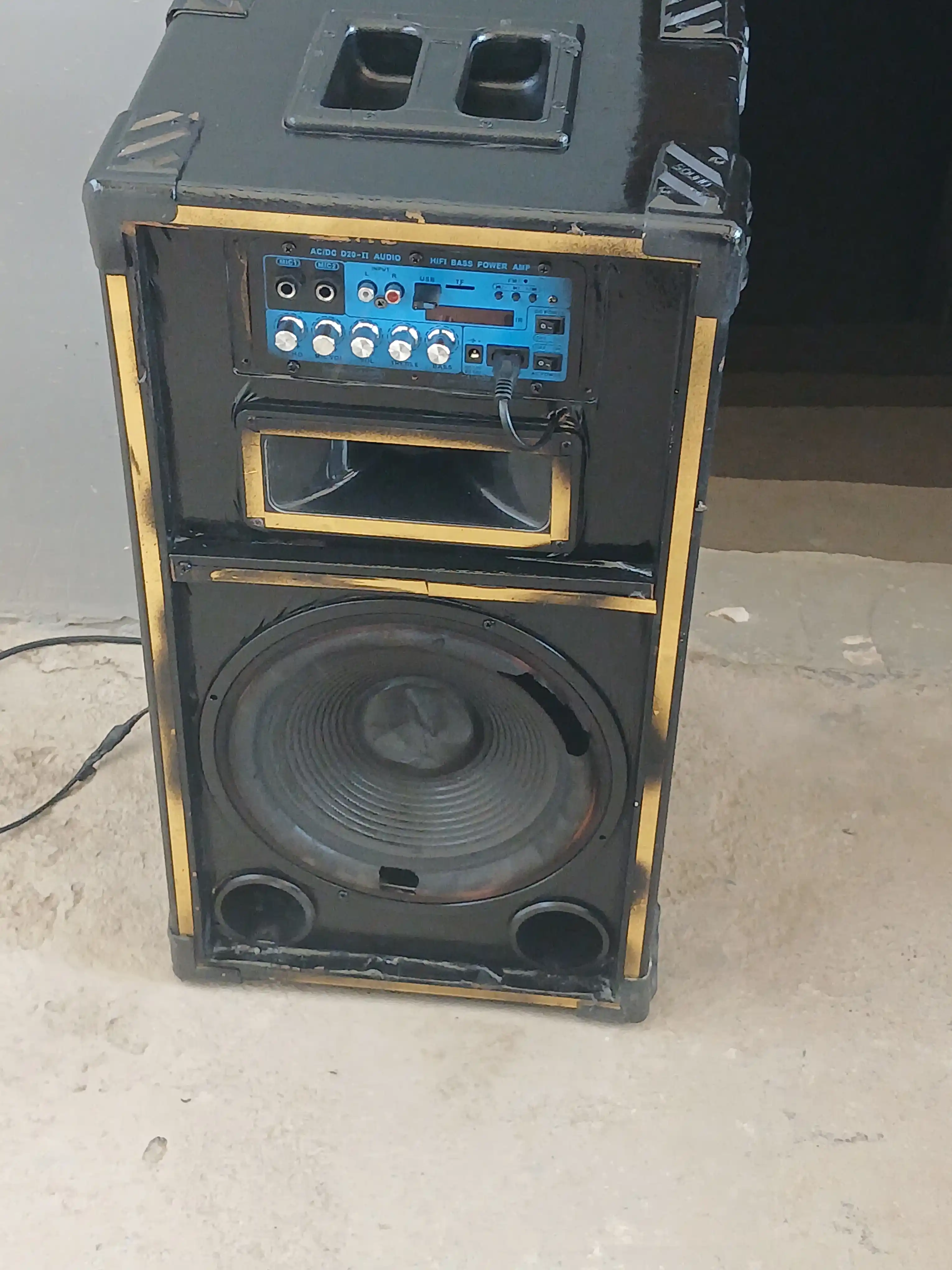 D20-II 60W Bluetooth 5.0 kuchaytirgich plata, 2 MIC, USB/TF/FM/AUX, 220/12V