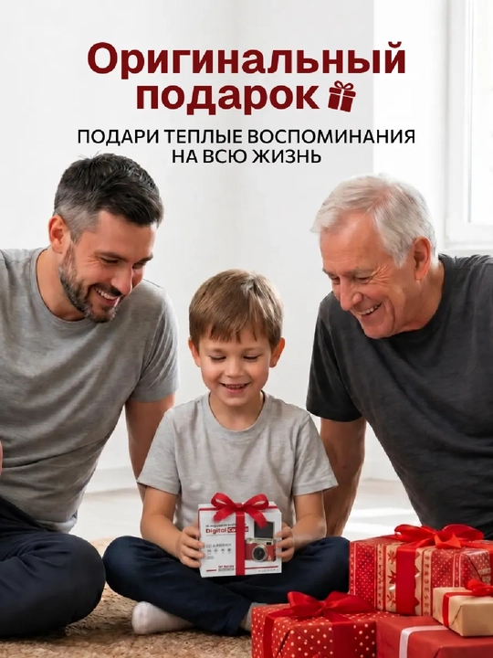 Ретро фотоаппарат HD 1080P, поворотный экран, 16X зум, автофокус AF, карта 128 ГБ