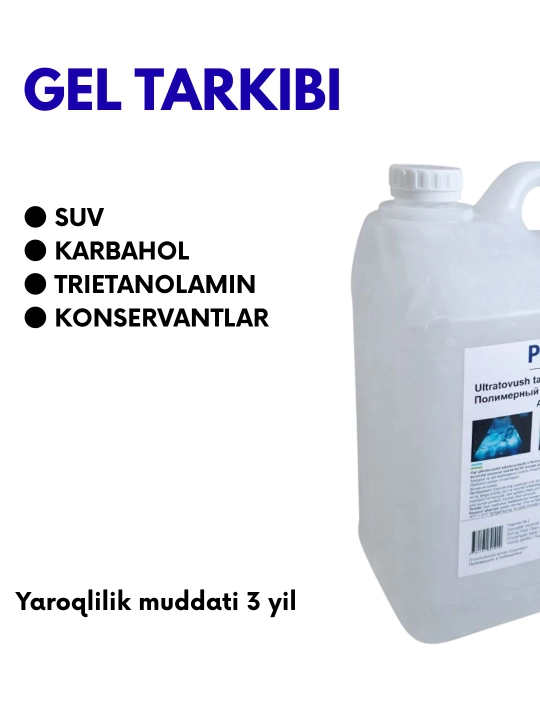 UZI uchun yuqori sifatli ultratovush geli - Poly Gel