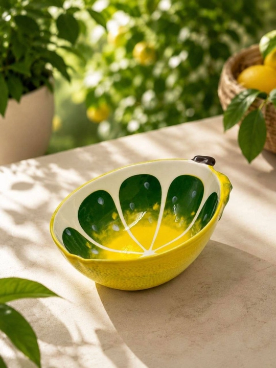 Pinterest Limon Dizaynli Pinterest Chinni Salat Idishi Meva Uchun Dekorativ Kosa