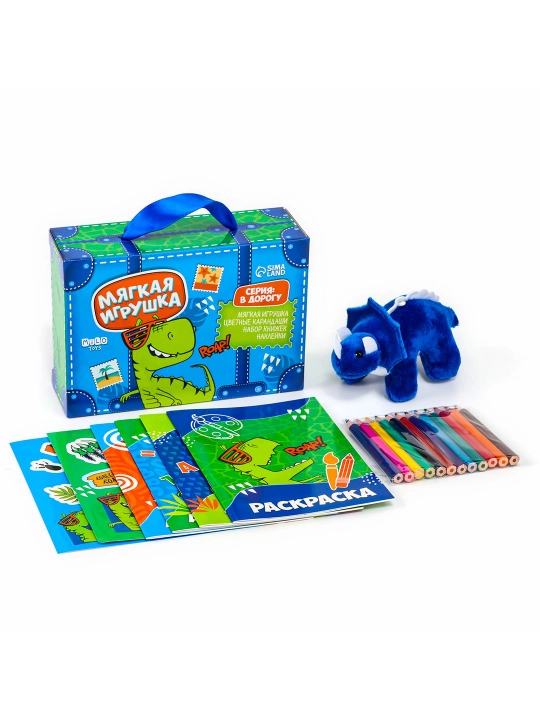Yumshoq oyinchoq Milo oyinchoqlari Dinosaur bilan sayohat toplami, 8 dona - 
