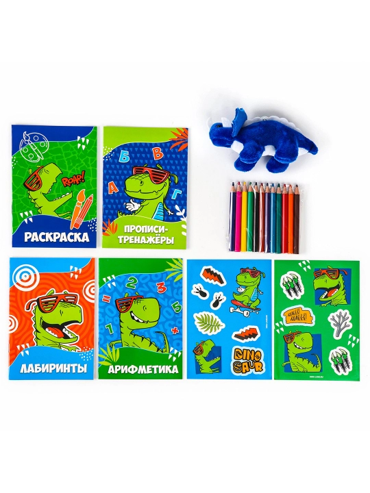Yumshoq oyinchoq Milo oyinchoqlari Dinosaur bilan sayohat toplami, 8 dona