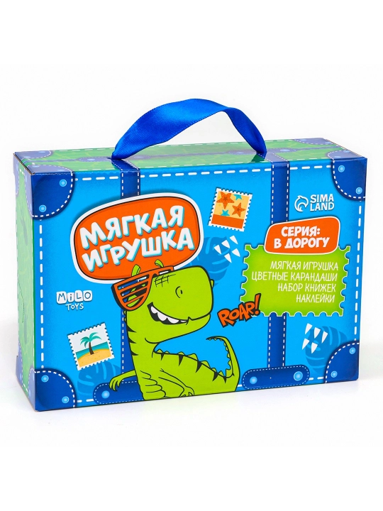 Yumshoq oyinchoq Milo oyinchoqlari Dinosaur bilan sayohat toplami, 8 dona