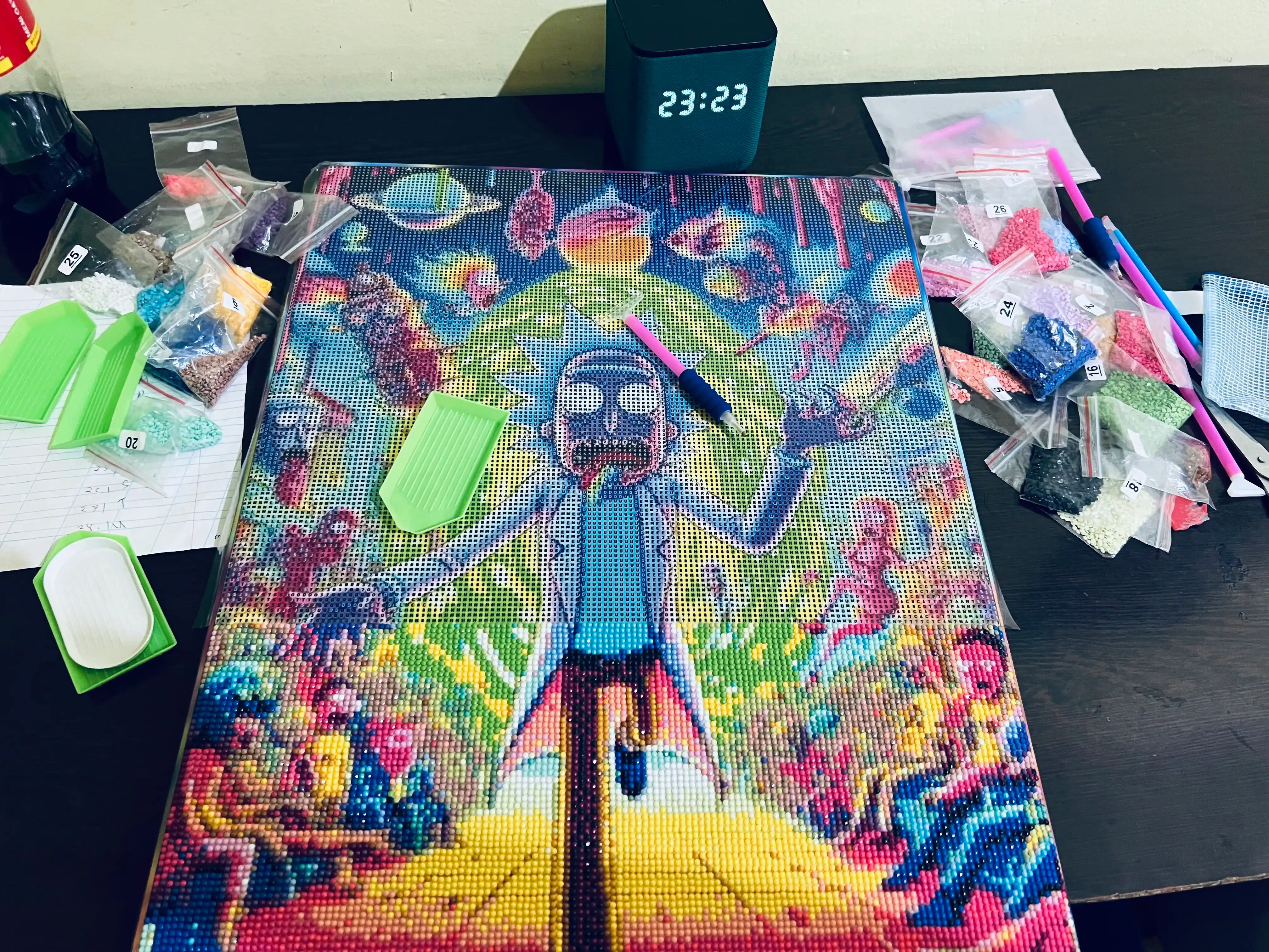 Olmos toshli mozaikasi Skystore "Multfilmlar", ramkalik asosga tortilgan, 40 * 50 sm