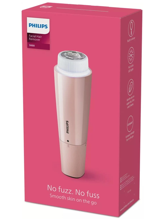 Женский эпилятор - бритва Philips BRR454/00 с зеркалом розовый - 