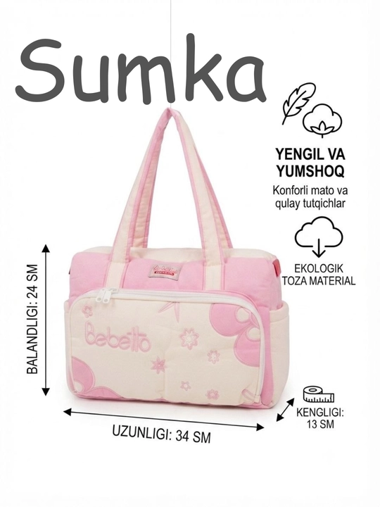 Bebetto sumka onalar uchun sumka yosh bolalik ona-bolalar sumkasi