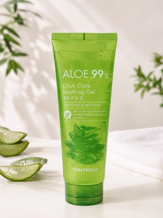 TONYMOLY Aloe 99% Chok Chok Soothing Gel - 99% aloe bilan namlovchi va tinchlantiruvchi gel - 