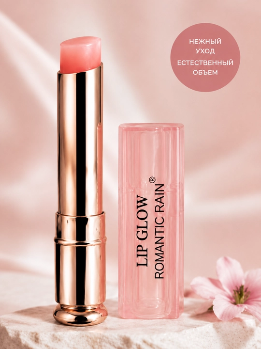 Lip Glow Romantic Rain – Lablar uchun namlantiruvchi rang beruvchi balzam - 
