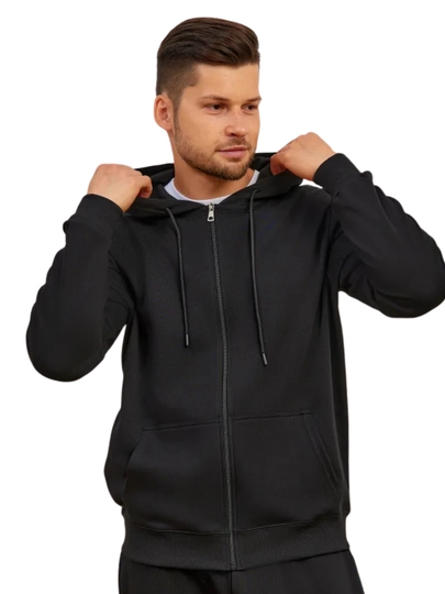Худи oversize с начёсом, тёплое, унисекс, уличный стиль - 