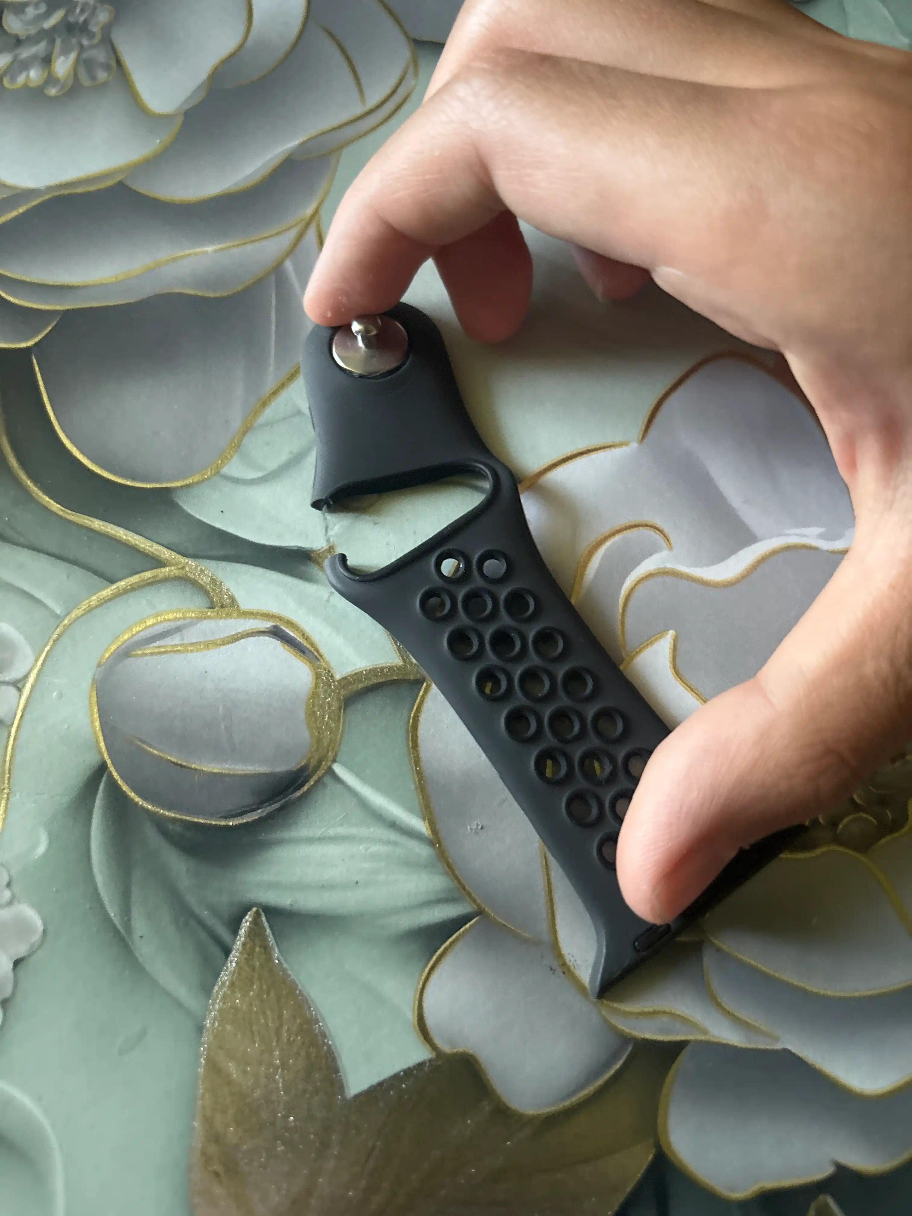 Ремешок для Apple Watch Nike Style, силикон, 42, 44, 45, 46, 49 мм