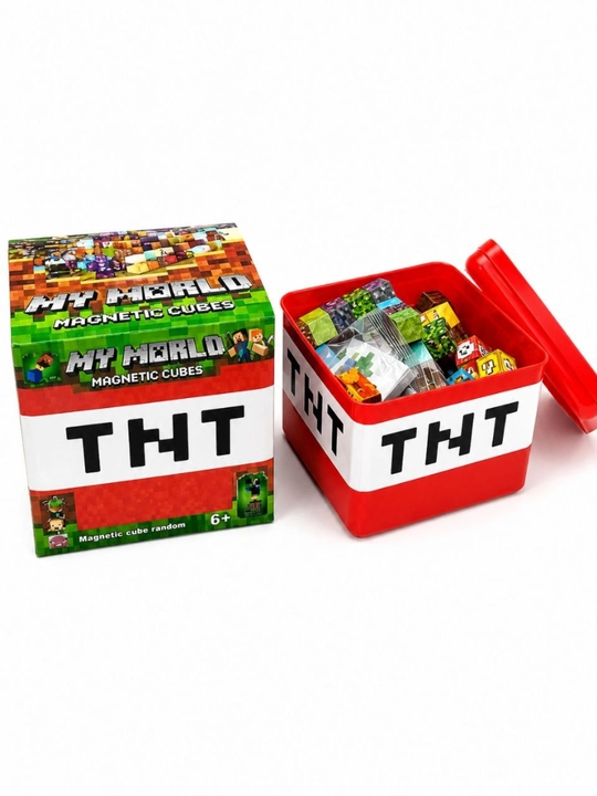 Minecraft магнитный конструктор, магнитные кубики, развивающая игра для детей