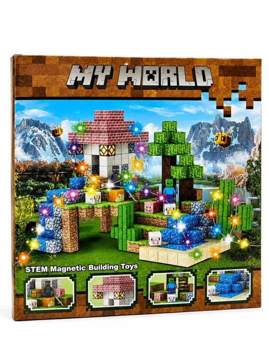 Minecraft магнитный конструктор, магнитные кубики, развивающая игра для детей