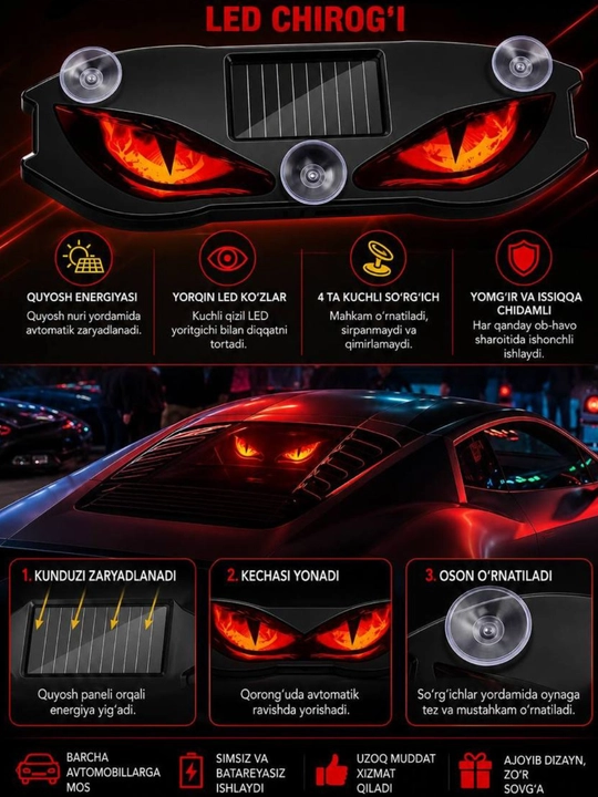 Avtomobil salonining LED yoritgichi, mashina uchun aksessuarlar, moshina aksesuarlari - 