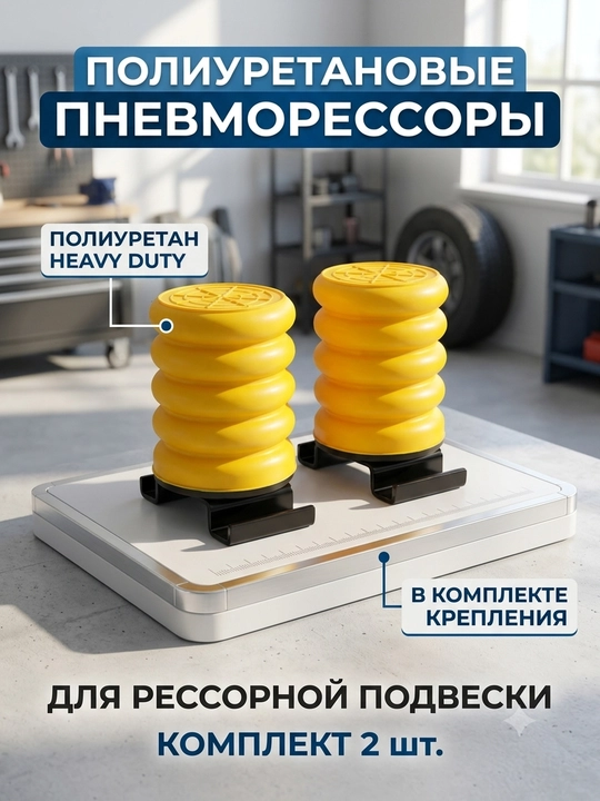 Вспомогательные пневморессоры полиуретановые, для авто с рессорной подвеской - 