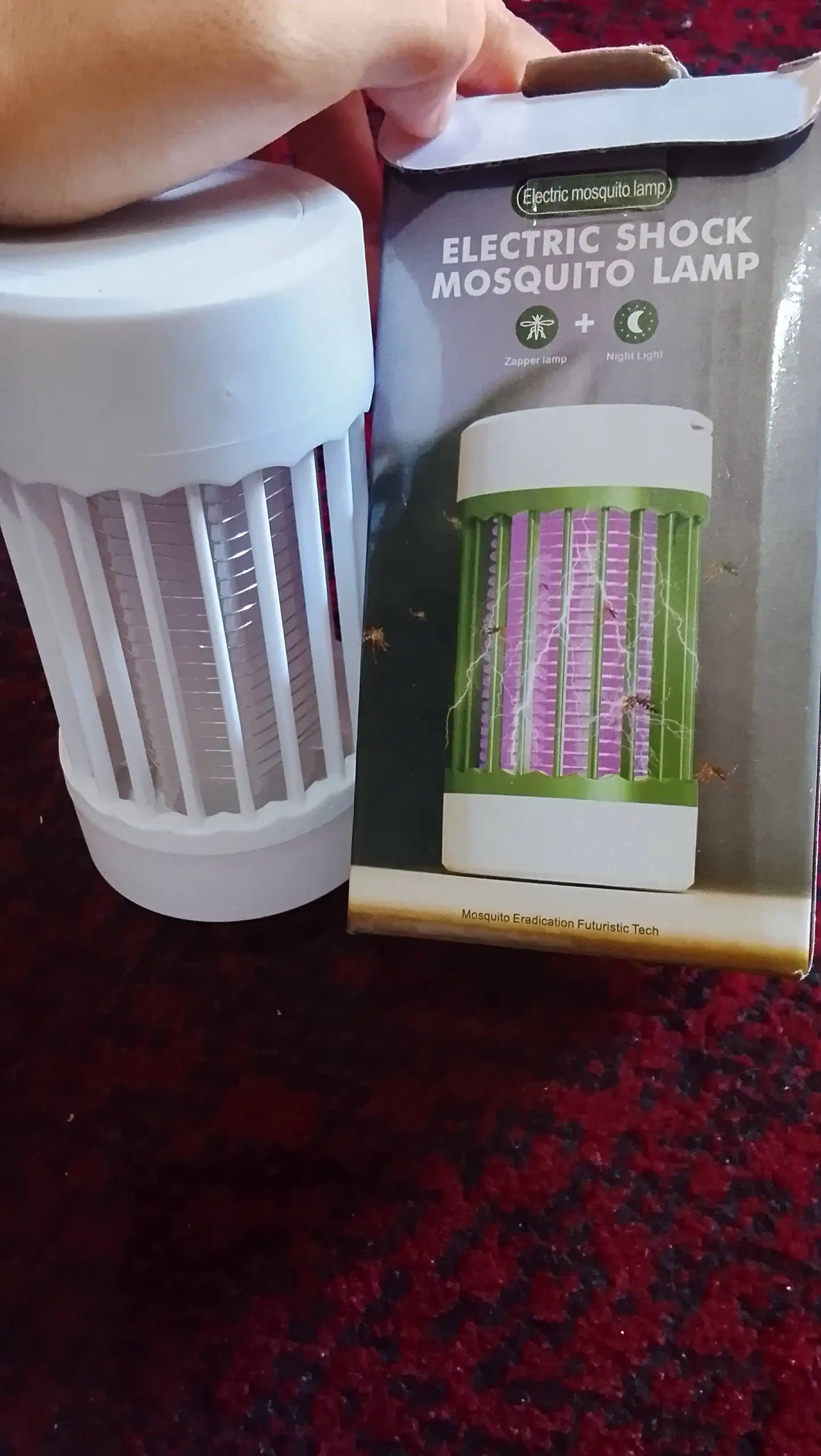 Ловушка для комаров электрическая с LED подсветкой и вентилятором, бесшумная, без химии