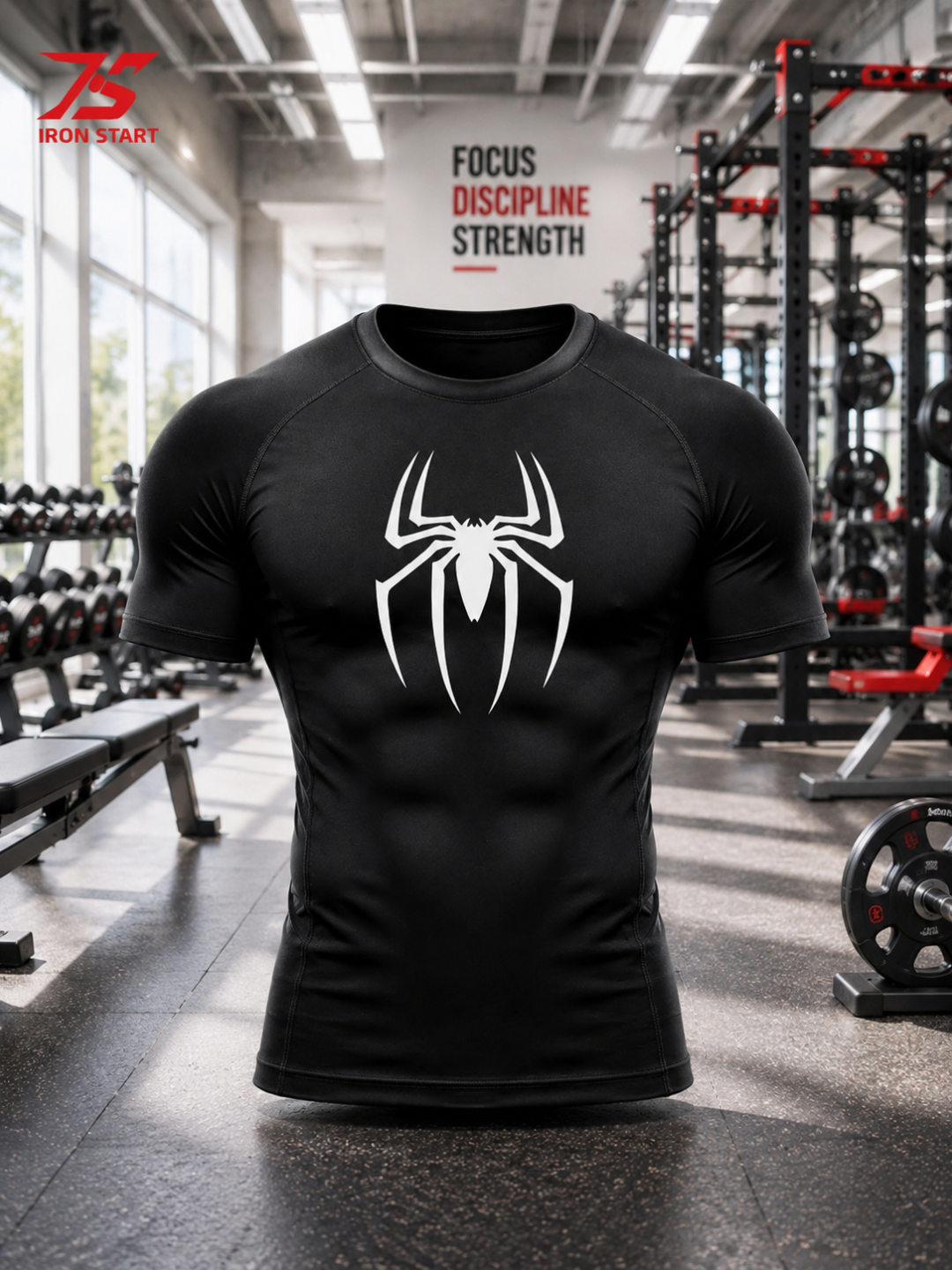 Мужской рашгард Spider, компрессионная спортивная футболка для фитнеса - 