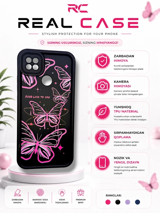 Redmi 9c va 10A smartfoni uchun g'ilof