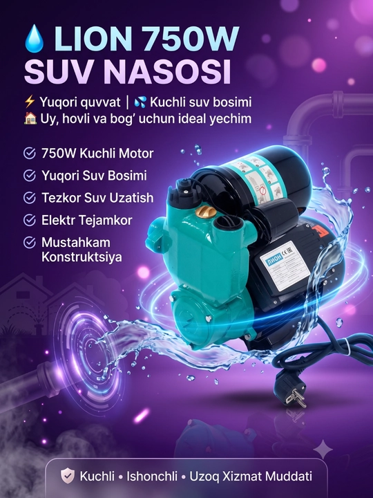Suv nasosi avtomat LION 250-370-550 W, suv nasos, quruq himoya, suv nasoslari