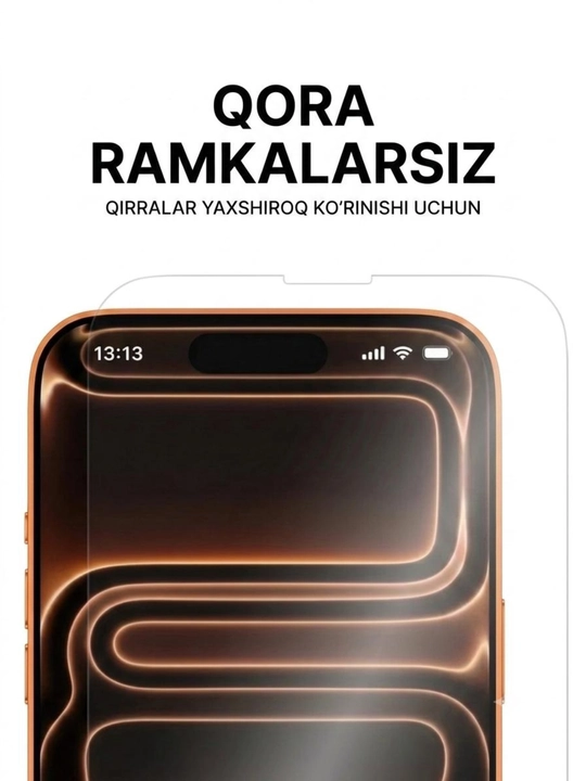 IPhone uchun himoya oynasi ramkasiz