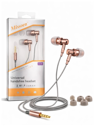 Missoen JS-100 simli stereo quloqchin, 3.5 mm AUX, mikrofonli
