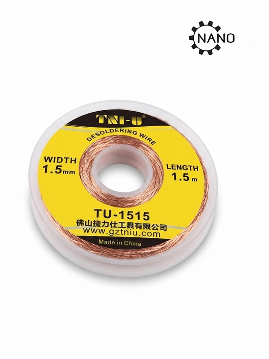 TNI-U TU-1515 lehimni tozalovchi sim (Desoldering Wick) 1.5 mm × 1.5 m