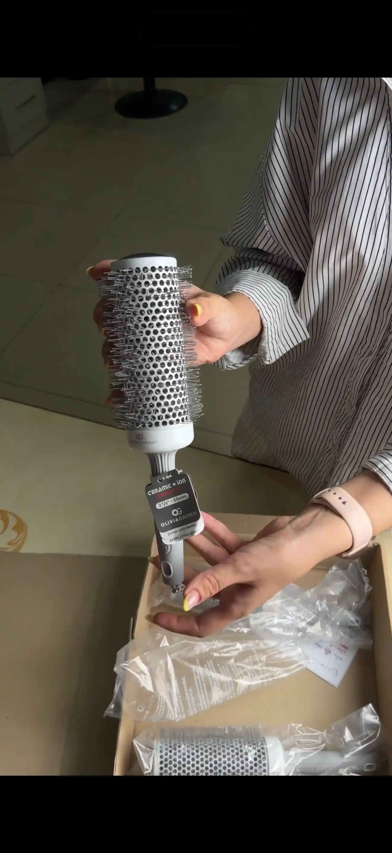 Soch turmaklash uchun professional termobrashing tarog‘i Olivia Garden Ceramic+Ion SpeedXL