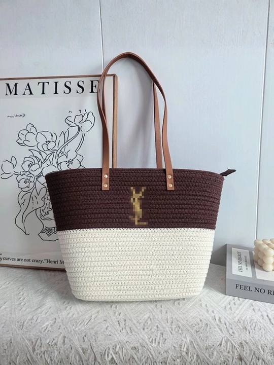 Ayollar to'qima plyaj sumkasi, makrame va setka shopper - 
