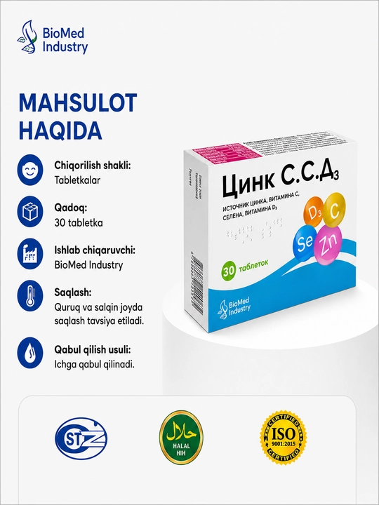 Sink S.S.D3 - Immunitet uchun muhim vitaminlar va minerallar