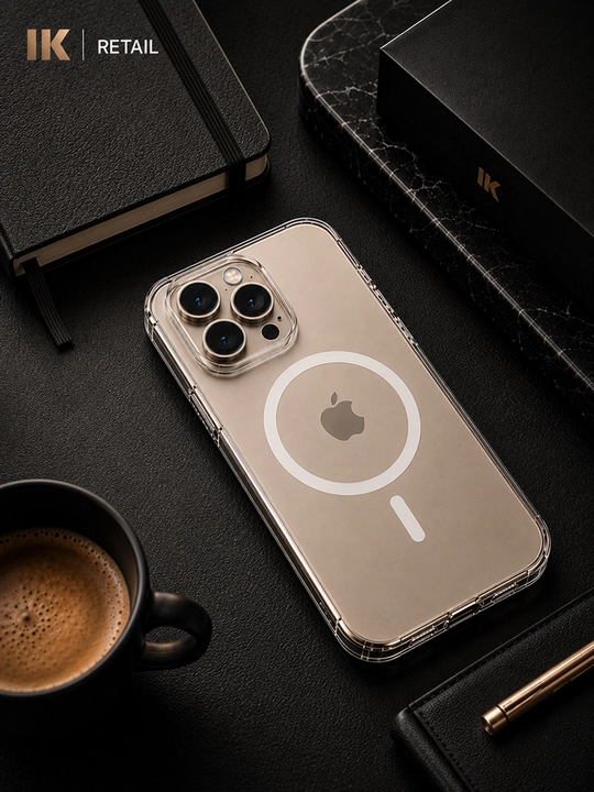 IPhone 16 Pro uchun shaffof MagSafe g‘ilof, magnitli quvvatlash bilan