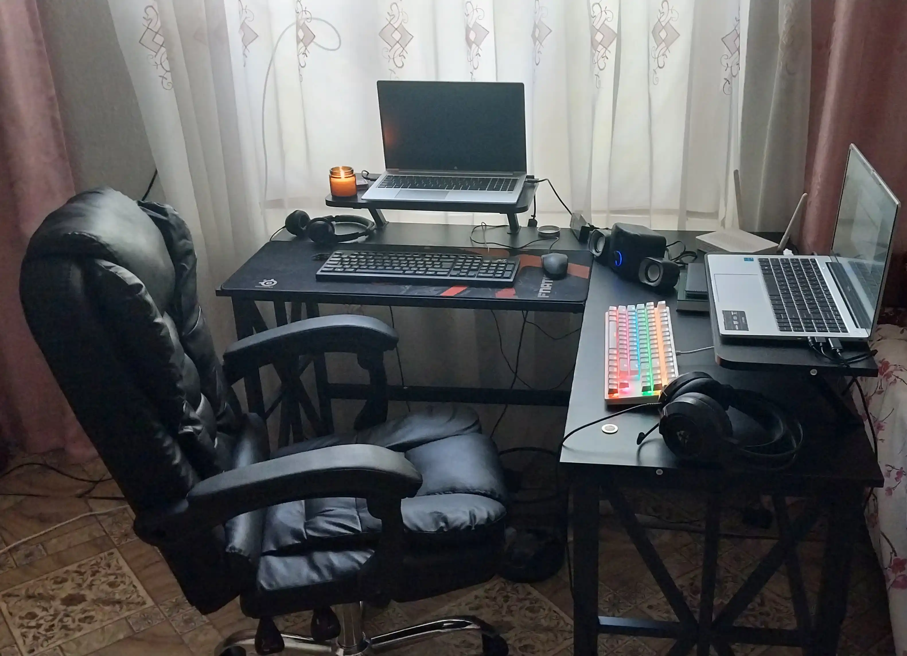 Uy va ofis uchun bel tayanchiga ega ergonomik kompyuter kreslosi
